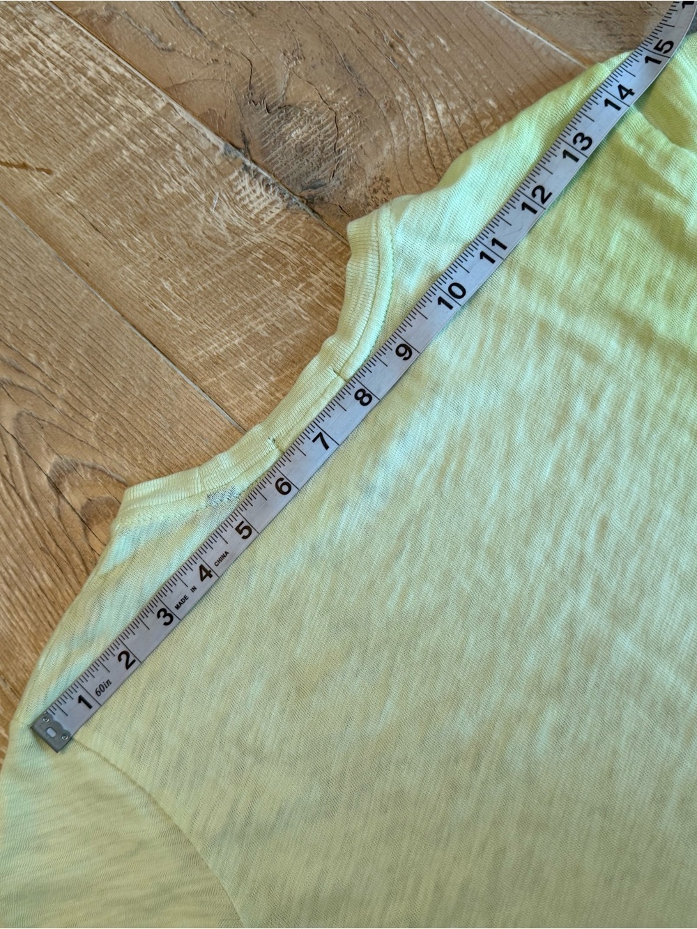 ATM Anthony Thomas Melillo Women's Short Sleeve Crewneck Ombré Tee Light Lime XS - Picture 10 of 10